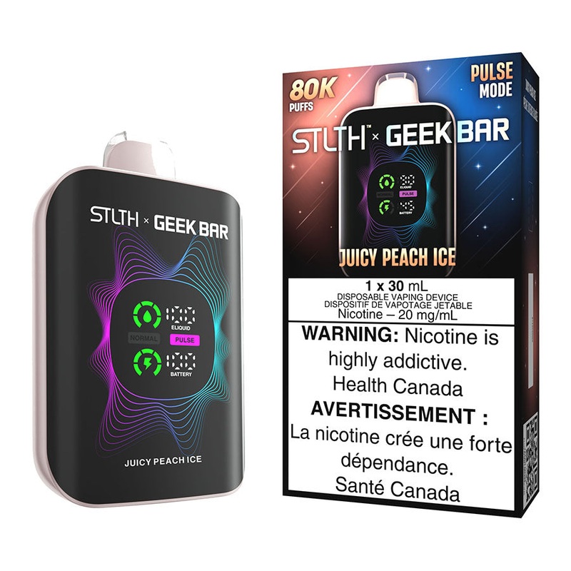 STLTH X Geek Bar Disposable Vape Device – Juicy Peach Ice