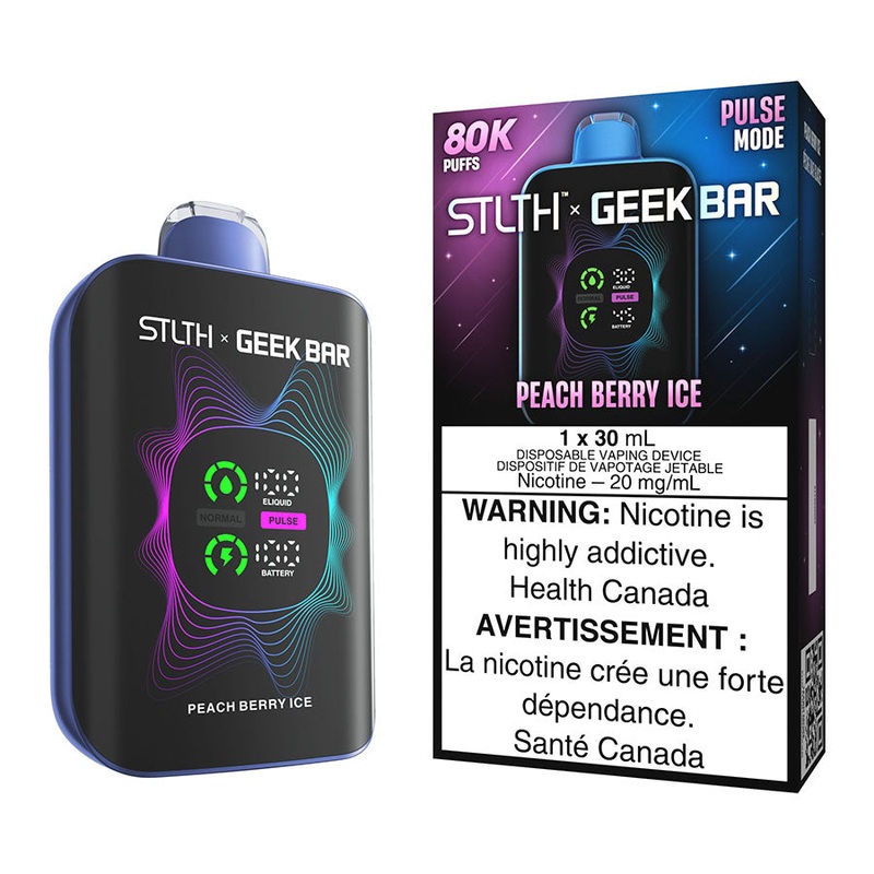 STLTH X Geek Bar Disposable Vape Device – Peach Berry Ice