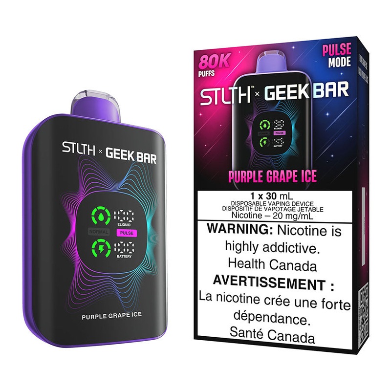 STLTH X Geek Bar Disposable Vape Device – Purple Grape Ice