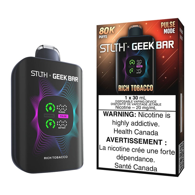 STLTH X Geek Bar Disposable Vape Device – Rich Tobacco