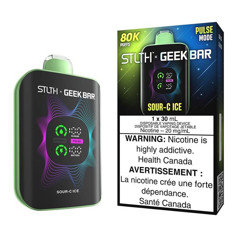 STLTH X Geek Bar Disposable Vape Device – Sour-C Ice