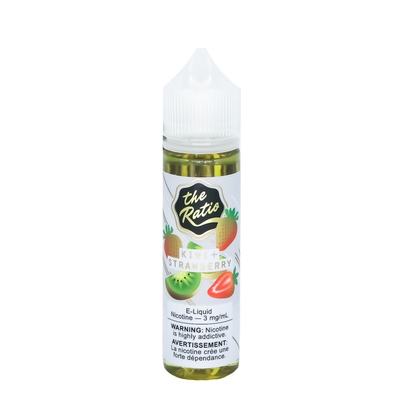 The Ratio | Kiwi+Strawberry|60 mL|30 mL SALT|30 mL BOLD|0MG|3MG|6MG|10MG|15MG|20MG