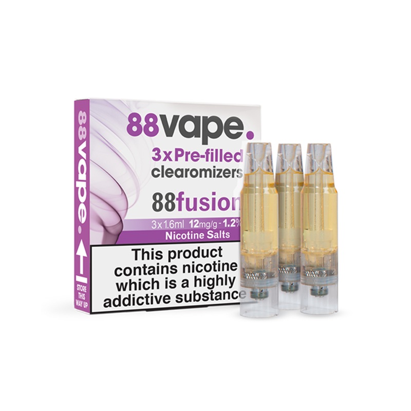 88Fusion Pre-Filled Clearomizers (x3)