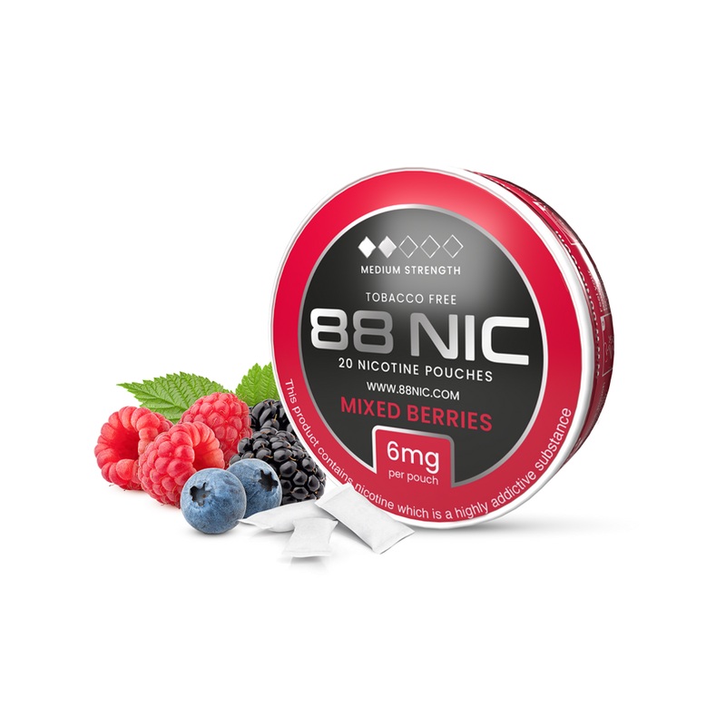88 Nic Mixed Berries Nicotine Pouches