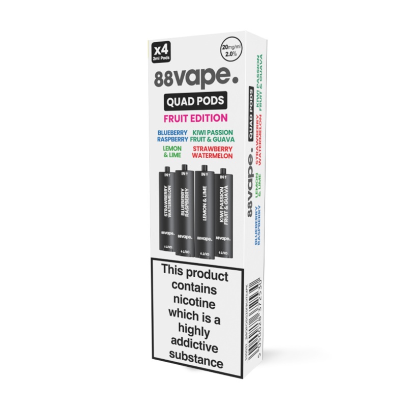 88Vape Quad Fruits Edition Pods (x4)