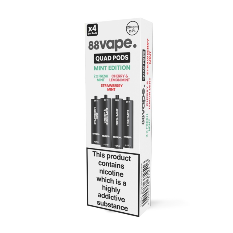 88Vape Quad Mint Edition Pods (x4)