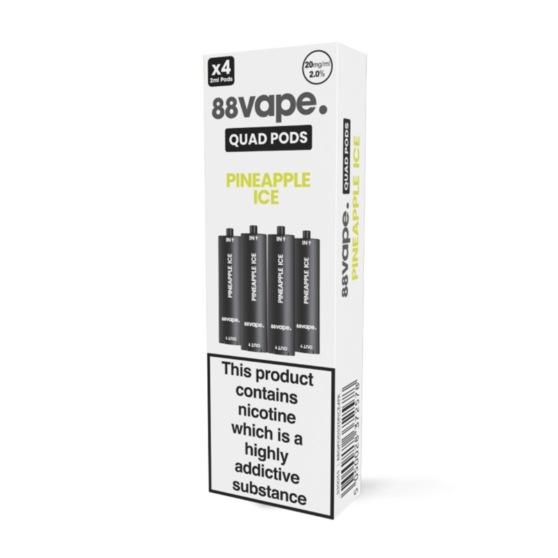 88Vape Quad Pineapple Ice Pods (x4)