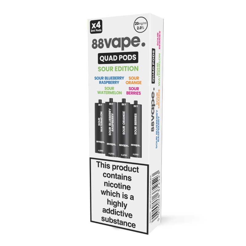 88Vape Quad Sour Edition Pods (x4)