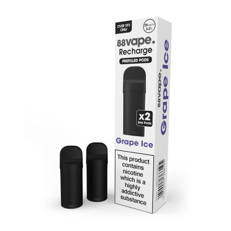88Vape Recharge Grape Ice Pods (x2)
