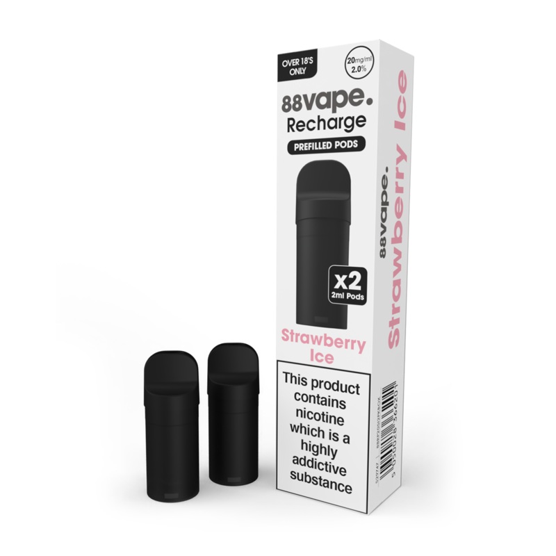 88Vape Recharge Strawberry Ice Pods (x2)