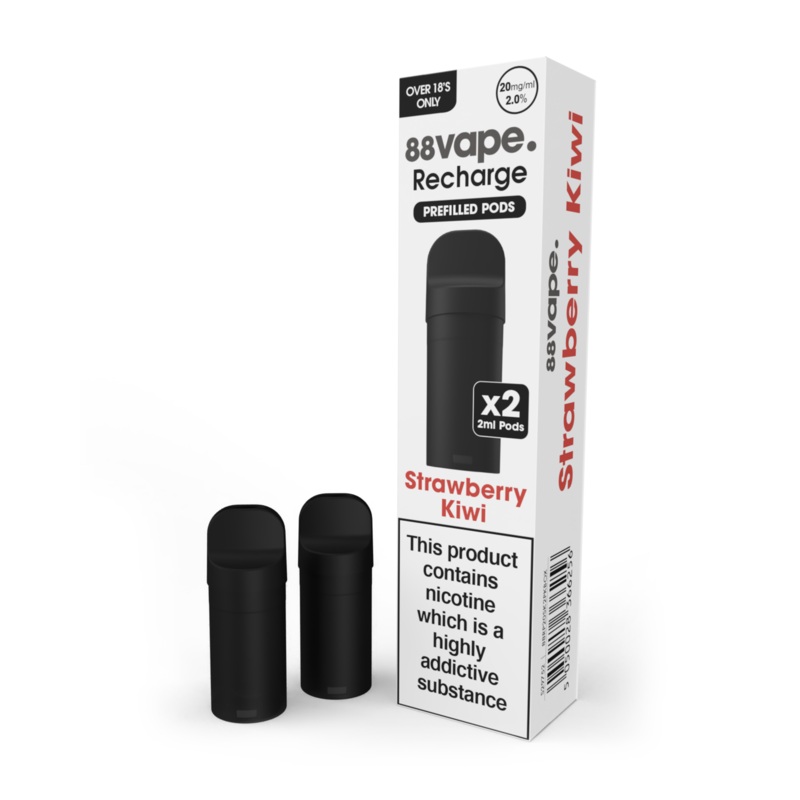 88Vape Recharge Strawberry Kiwi Pods (x2)