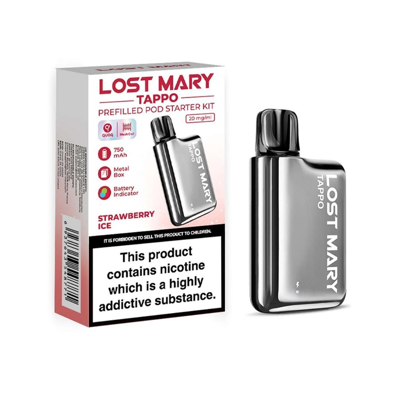 Lost Mary Tappo Pod Kit|Strawberry Ice|Blue Sour Raspberry|Lemon & Lime|Watermelon