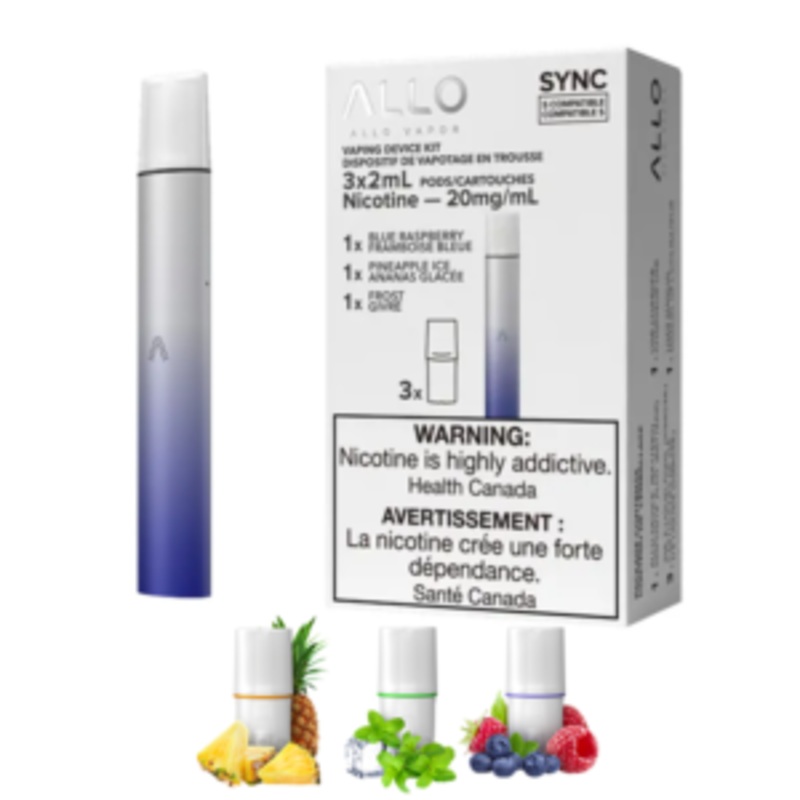 SYNC Starter Kit (3 x 2ml)|Black – 20mg|Grey – 20mg|Red – 20mg|Blue – 20mg