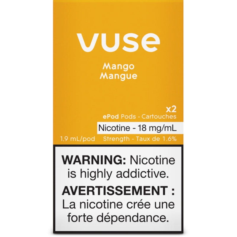 Vuse ePod – Mango|18mg  Balanced (1.9ml)|20mg Bold (1.9ml)|20mg (2ml)