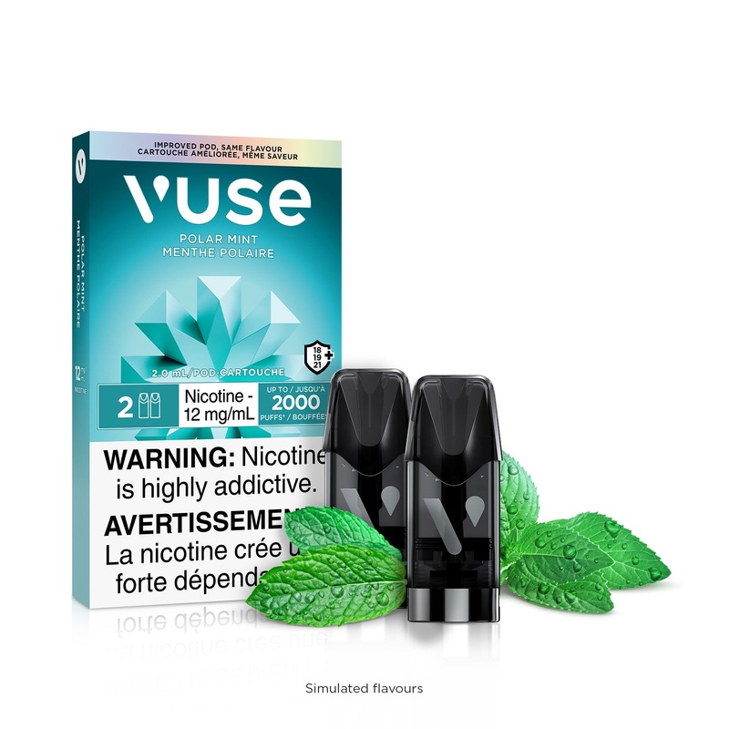 Vuse ePod – Polar Mint|12mg (2ml)|12mg MELLOW (1.9ml)|18mg BALANCED (1.9ml)|20mg BOLD (1.9ml)|20mg BOLD+ (2ml)|20mg (2ml)