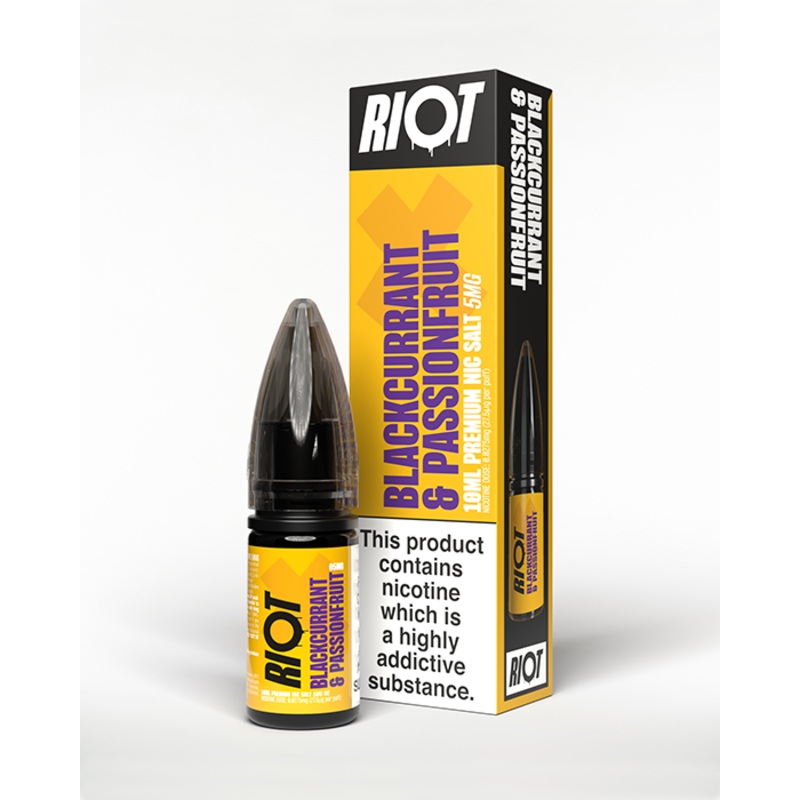 Blackcurrant Passionfruit Nic Salt E-Liquid – Riot X