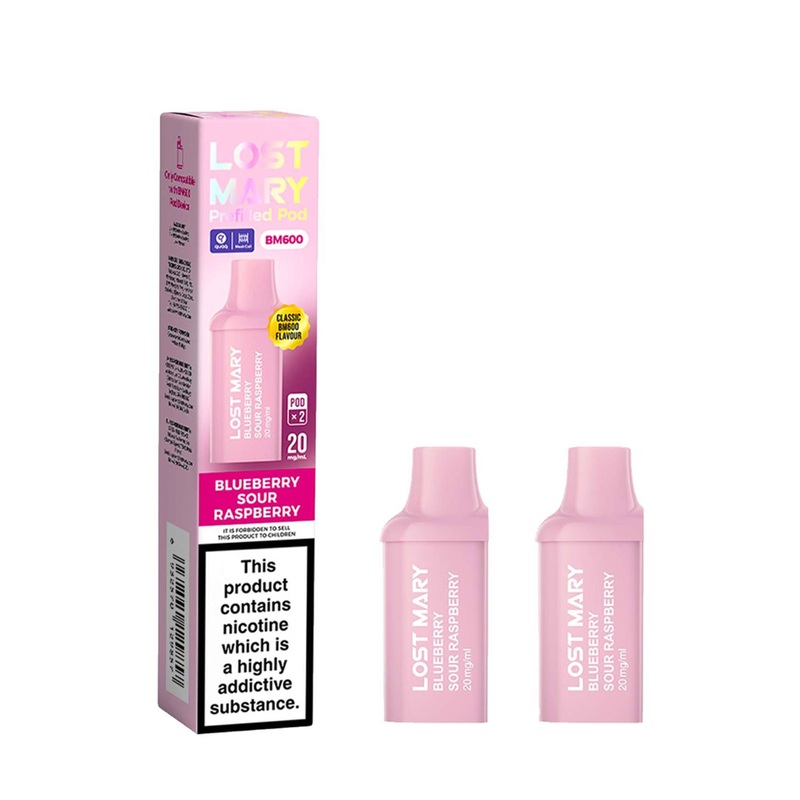 Blueberry Sour Raspberry Lost Mary BM600 Pods (x2)