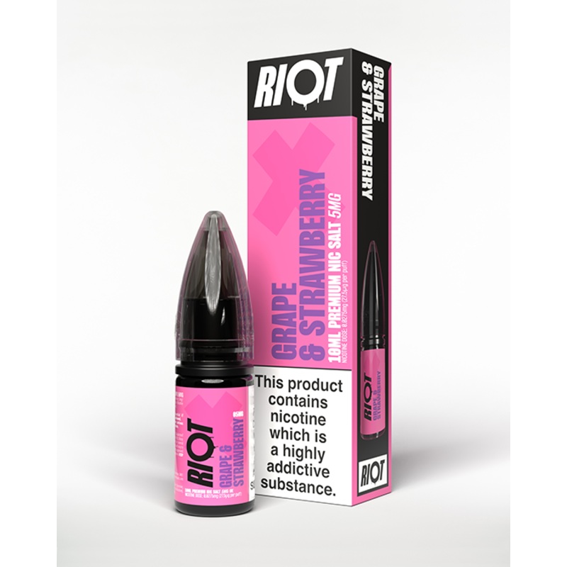 Grape & Strawberry Nic Salt E-Liquid – Riot X