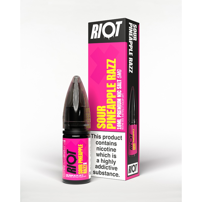Sour Pineapple Razz Nic Salt E-Liquid – Riot X