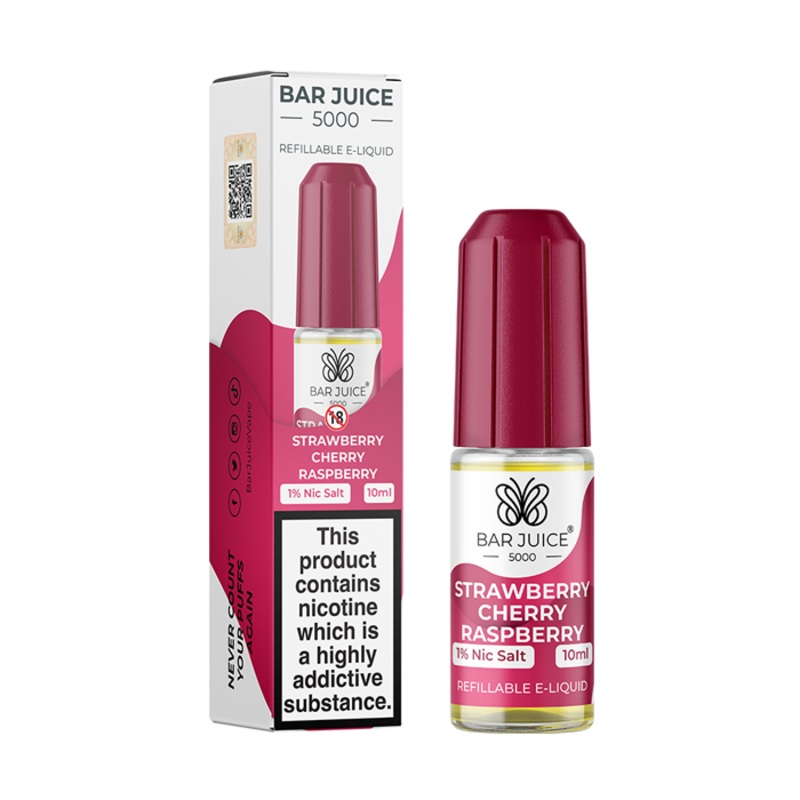 Strawberry Cherry Raspberry Nic Salt E-Liquid – Bar Juice 5000