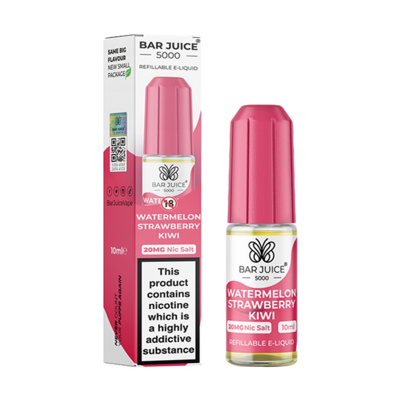Watermelon Strawberry Kiwi Nic Salt E-Liquid – Bar Juice 5000