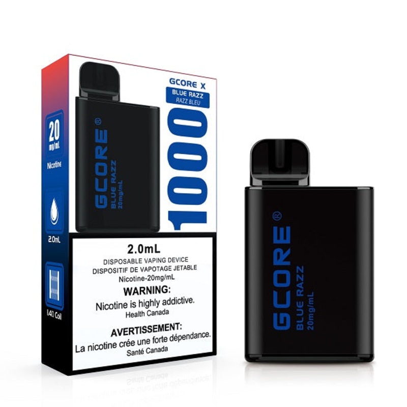 Gcore X 1000, 2ml Disposable – Blue Raspberry