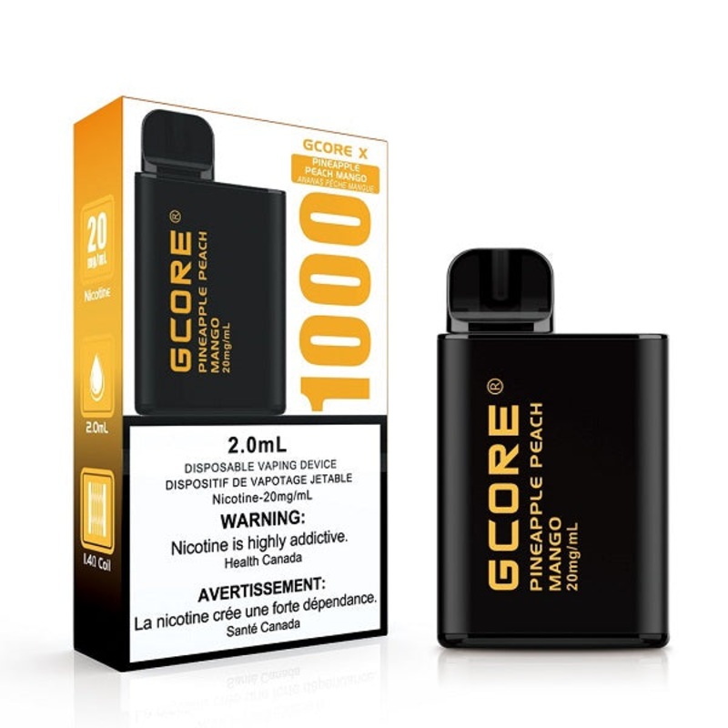 Gcore X 1000, 2ml Disposable – Pineapple Peach Mango