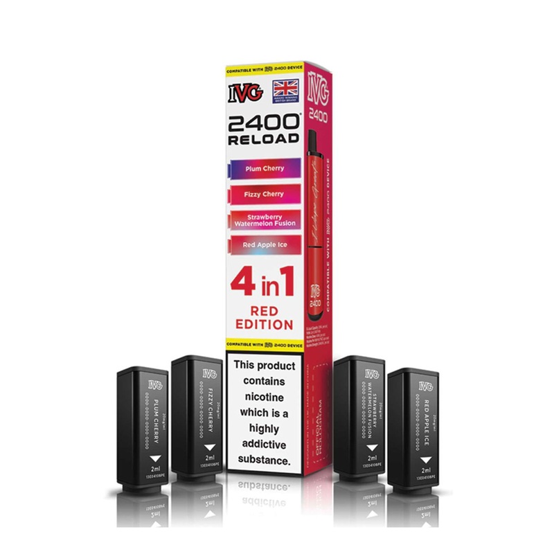 Red Edition IVG 2400 Reload Refill Pods (x4)