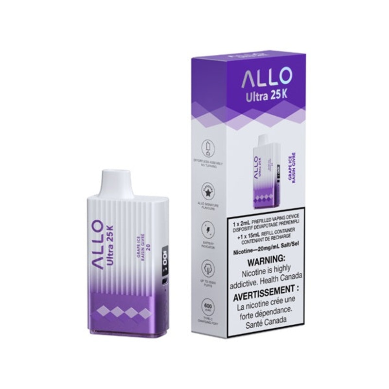 Allo ULTRA 25K – Grape Ice|20mg