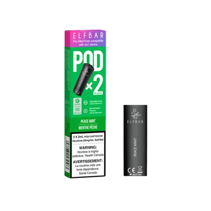 Elfbar 4in1 Pods – Peace Mint|20mg (2x 2ml)