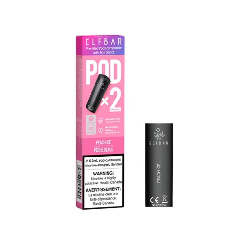 Elfbar 4in1 Pods – Peach Ice|20mg (2x 2ml)