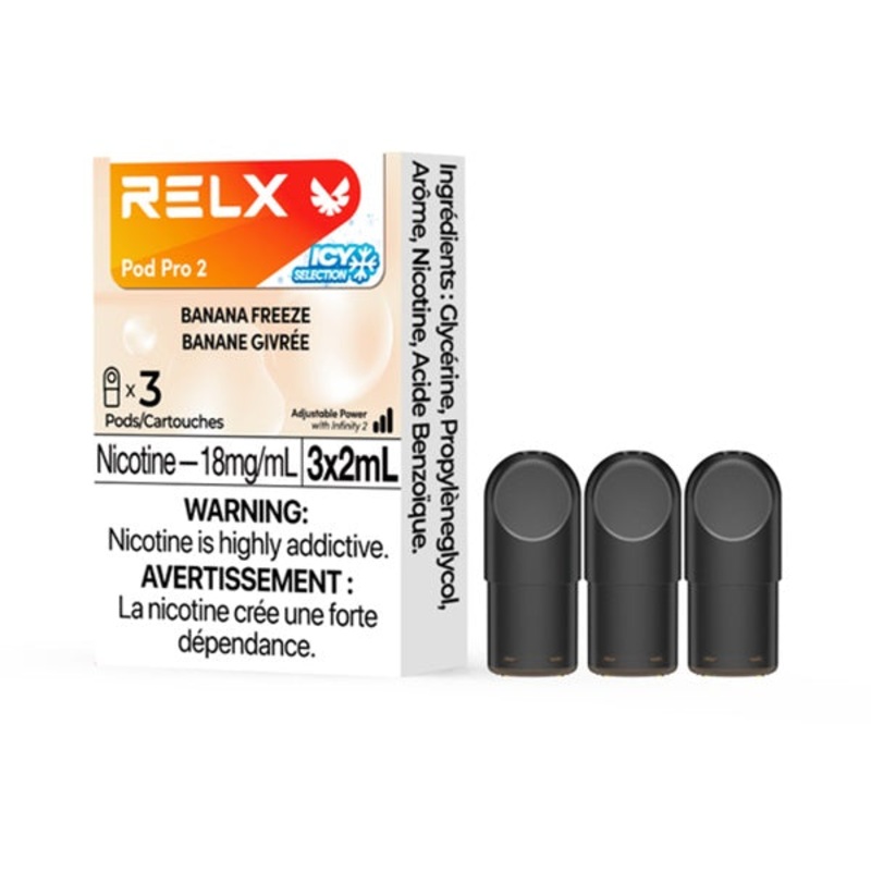 RELX Pod Pro 2: Banana Freeze|18mg (3 x 2ml)