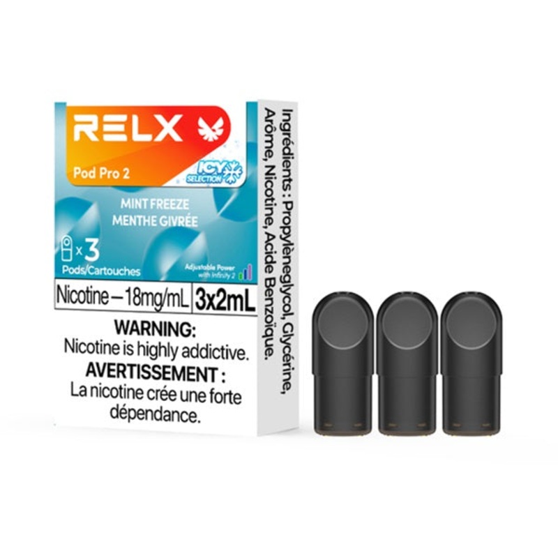 RELX Pod Pro 2: Mint Freeze|18mg (3 x 2ml)