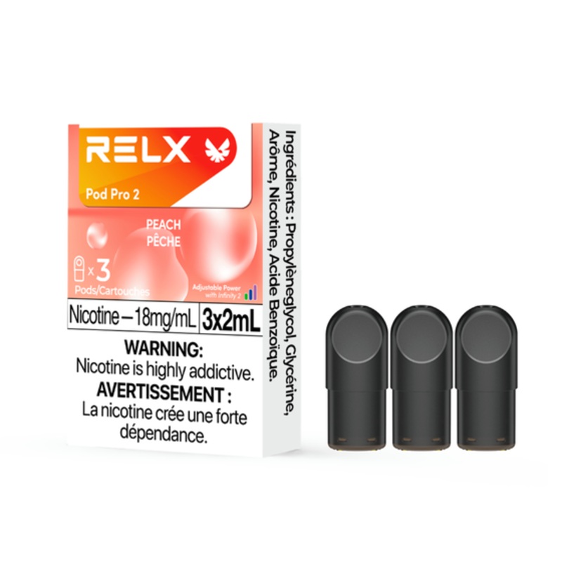 RELX Pod Pro 2: Peach|18mg (3 x 2ml)