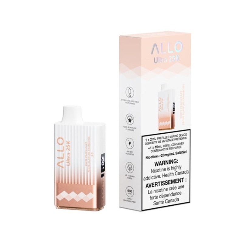 Allo ULTRA 25K – White Peach Razz