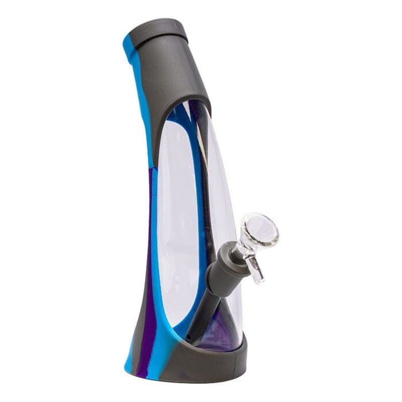 CURVED BOTTLE SHAPED SILICONE BONG