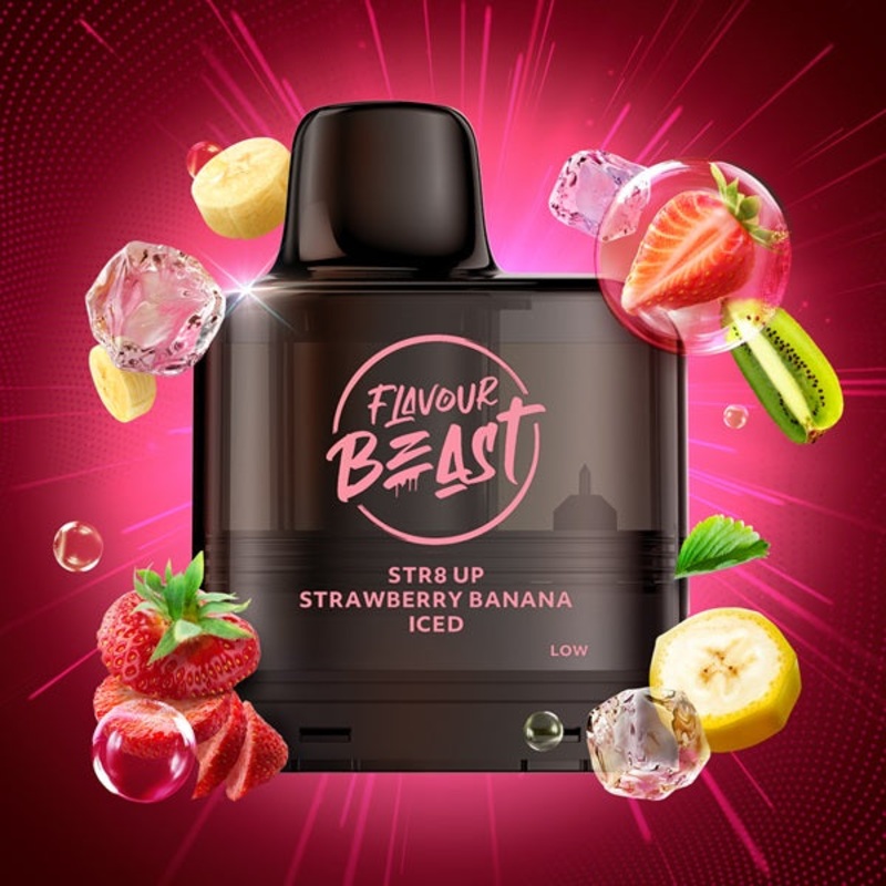 Flavour Beast Level X G2 Pod – Str8 Up Strawberry Banana Iced