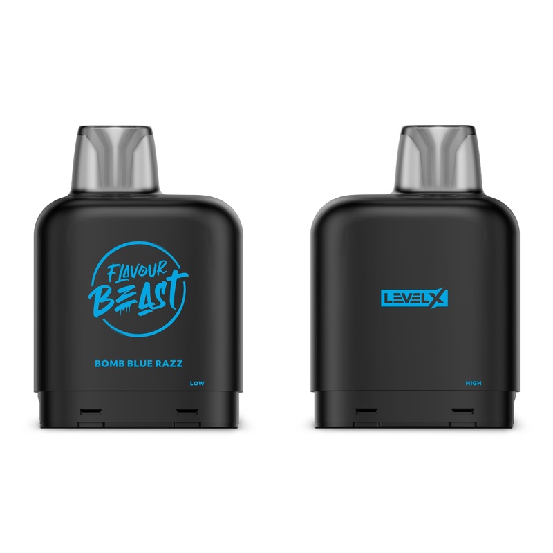 LEVEL X POD|Boost|Intense Series|Arctic Ice (EX)|Bomb Blue Razz (EX)|Busssin’ Banana Iced (EX)|Extreme Mint (EX)|Flippin’ Fruit Flash (EX)|Gusto Green Apple (EX)|Mad Mango Peach (EX)|Packin’ Peach Berry (EX)|Sic Strawberry Iced (EX)|Slammin STS (EX)|Wild