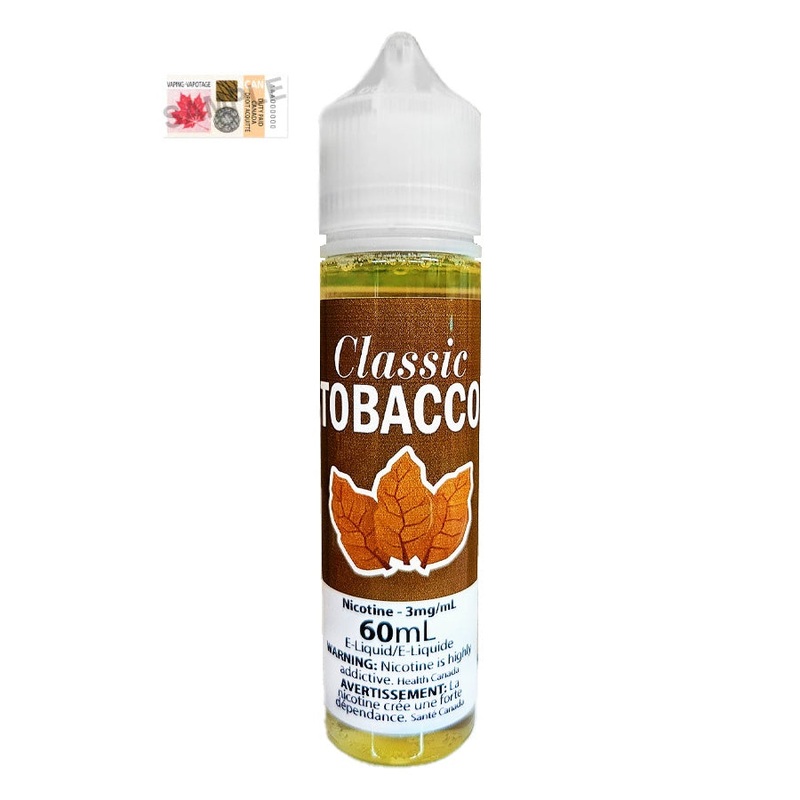 Classic Tobacco eLiquid|30mL|60mL|120mL|250mL|500mL|1000mL|0|3|6|12|18|60:40|30:70