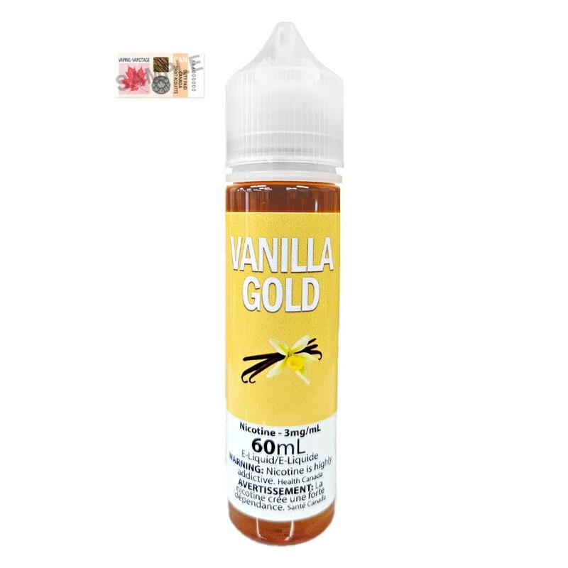Vanilla Gold eLiquid|30mL|60mL|120mL|250mL|500mL|1000mL|0|3|6|12|18|60:40:00|30:70