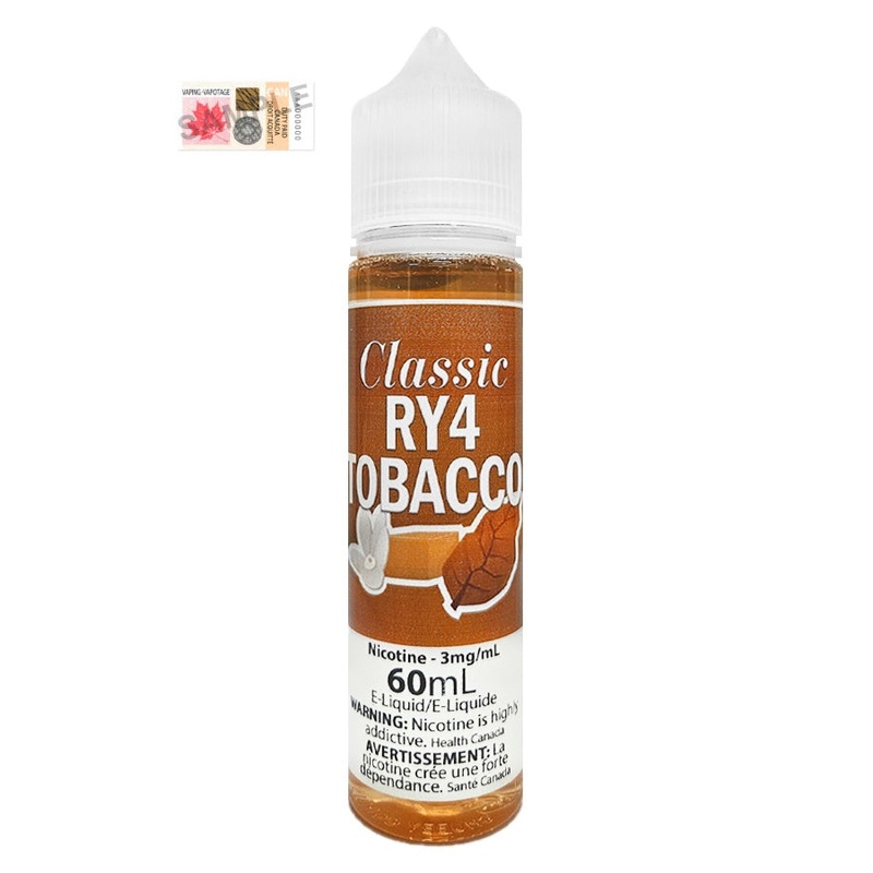 Classic RY4 eLiquid (FEDERAL)|30mL|60mL|120mL|250mL|500mL|1000mL|0|3|6|12|18|60:40:00|30:70
