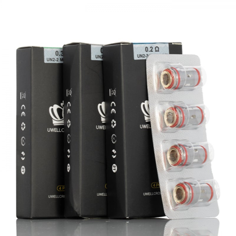 Uwell Crown 5 Coils – 4 Pack|UN2 0.23ohm (single mesh)|UN2-2 0.3ohm (double mesh)|UN2-3 0.2ohm (triple mesh)