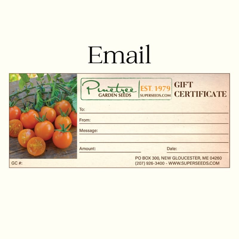 Pinetree Gift Certificate (Email)