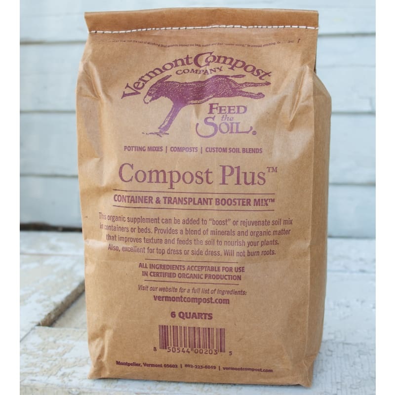 Vermont Compost Company Compost Plus Container & Transplant Booster Mix (6 QT)