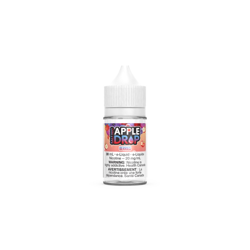 Apple Drop Salt (30mL)|Berries|Cranberry|Double Apple|Grape|Kiwi|Peach|Strawberry|Watermelon|12mg|20mg|BOLD 50