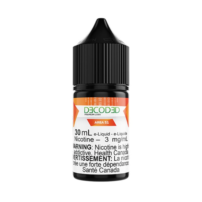 DECODED Salt Nic (30mL)|Area 51|Atlantis|Big FT|Big Foot iCrm|Davinci Code|LCH NS|Rongo|1.2%|2%