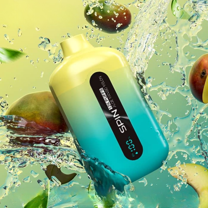 SPIN 12000|Aloe Mango Melon|Banana Ice|Blue Raspberry Lemon|Blueberry Ice|Cranberry Blackcurrant|Dragonfruit Lychee|Extreme Mint|Green Apple|Lychee Watermelon Strawberry|Mango Pineapple|Peach Ice|Strawberry Ice|Watermelon Ice|White Grape