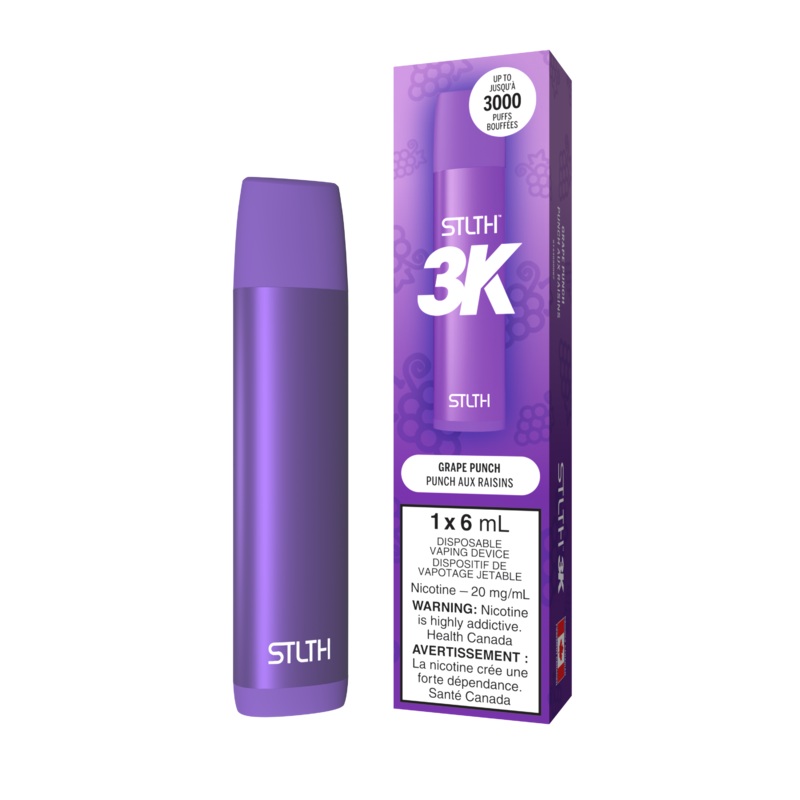 STLTH 3K – Grape Punch|20 mg/mL (wholeseller) – Excise ON|20 mg/mL – ON