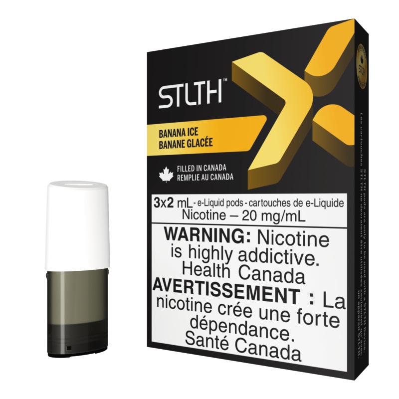 STLTH X Pod Pack – Banana Ice|20 mg/mL (promo)(wholeseller) – Excise ON|20 mg/mL (promo)(wholeseller) – Excise FED|20 mg/mL – ON|20 mg/mL – FED