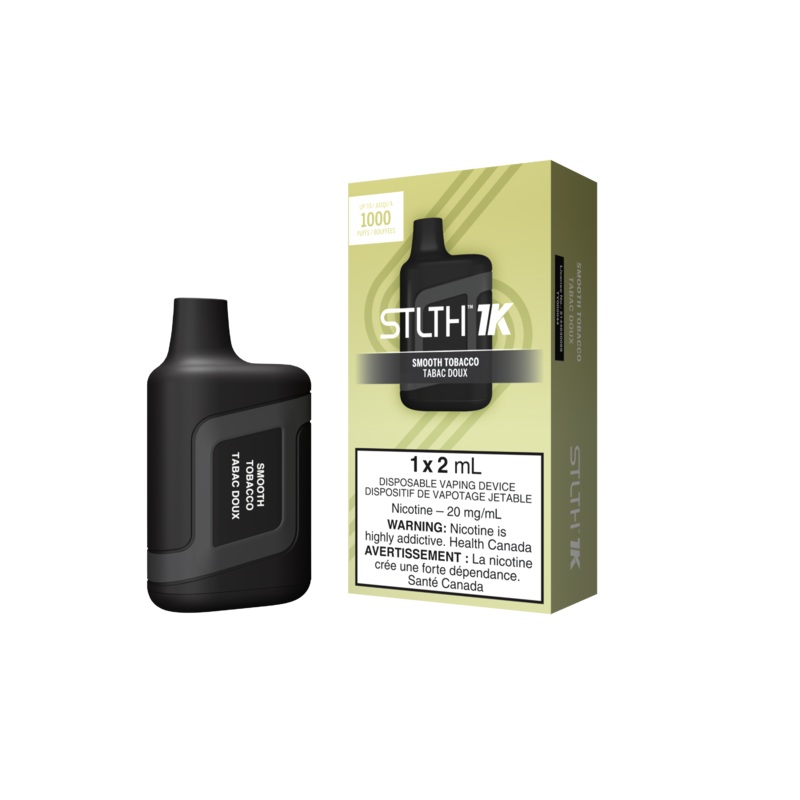 STLTH 1K – Smooth Tobacco|20 mg/mL (wholeseller) – Excise ON|20 mg/mL (wholeseller) – Excise NB|20 mg/mL (wholeseller) – Excise PE|20 mg/mL (wholeseller) – Excise QC|20 mg/mL (wholeseller) – Excise – FED|20 mg/mL – ON|20 mg/mL – NB|20 mg/mL – PE|20 mg/mL